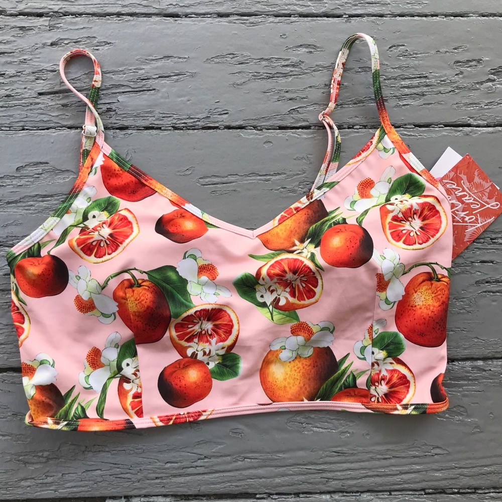 RARE Kortni Jeane V’d Neck Crop Top Swimsuit NEW